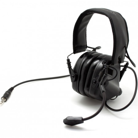 Наушники активные Earmor ME5-BK-NOGEL c микрофоном и кабелем для тангенты 22-82 ДБ Чёрный