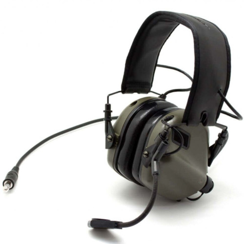 Наушники активные Earmor ME5-GN-NOGEL c микрофоном и кабелем для тангенты 22-82 ДБ Хаки