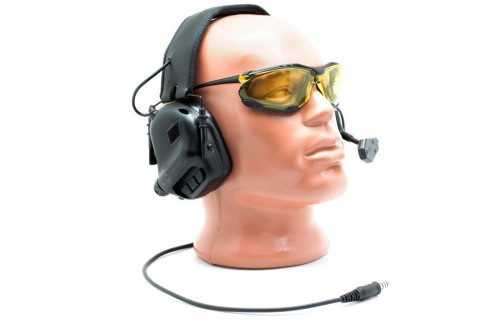 Наушники активные Earmor Military Edition ME5 c микрофоном и разъемом для тангенты 22-82 ДБ Черный