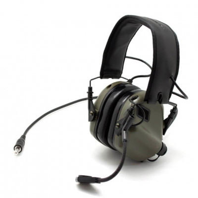 Наушники активные Earmor Military Edition ME5 с микрофоном и разъемом для тангенты 22-82 ДБ Хаки