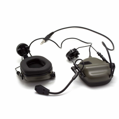 Наушники активные Earmor Military Edition ME6 с микрофоном на шлем-каску 22-82 ДБ Хаки